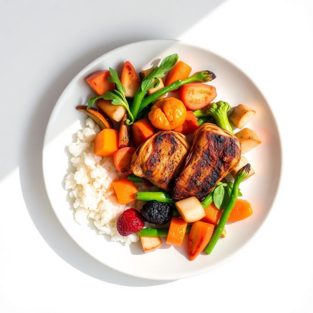 A colorful plated meal from Martha's Meals